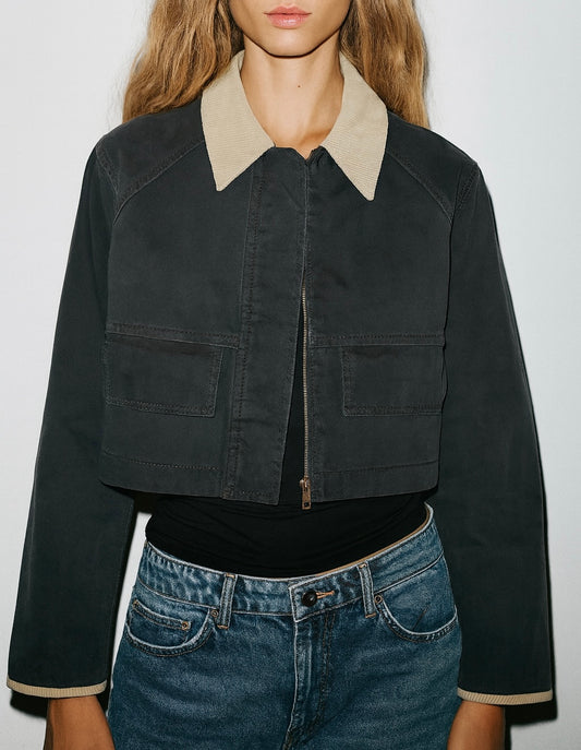 VESTE VINTAGE AVEC COL REVERS