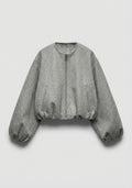 PUFF SLEEVE ZIP-UP JACKET