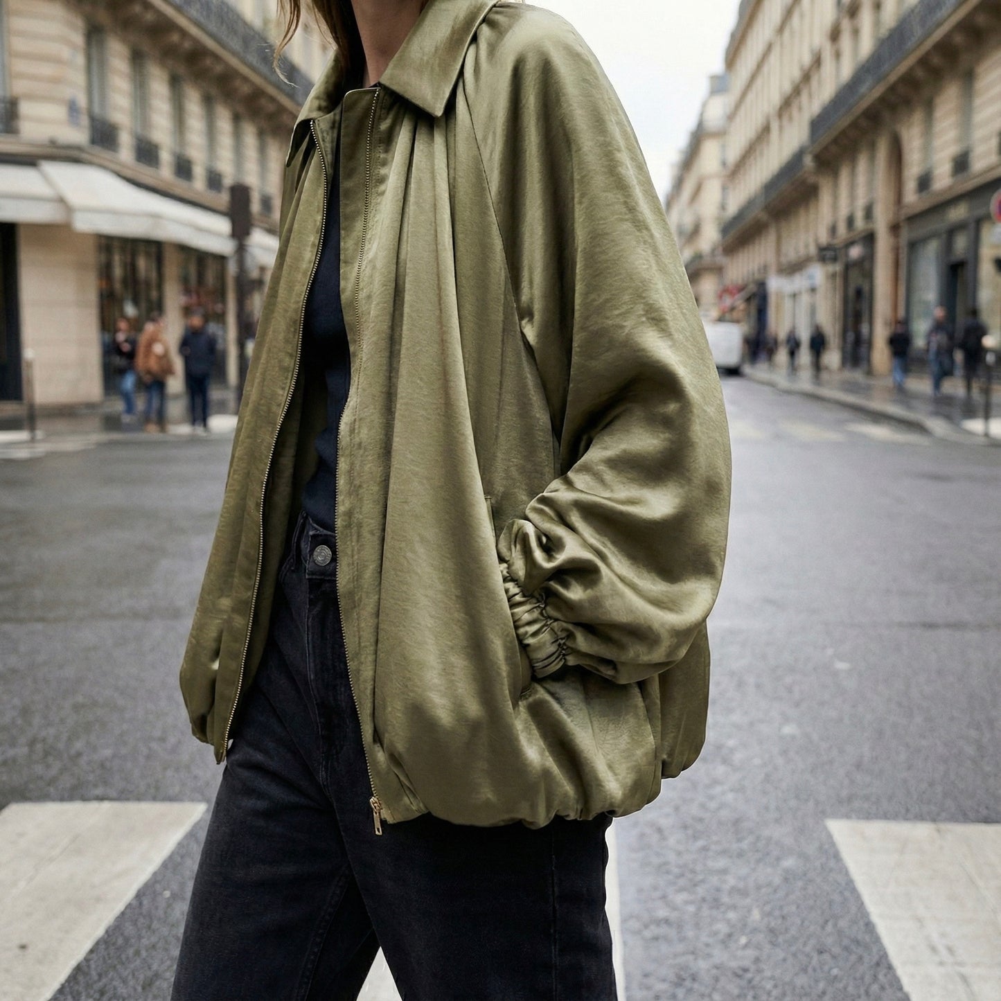 BLOUSON AMPLE À MANCHES BOUFFANTES