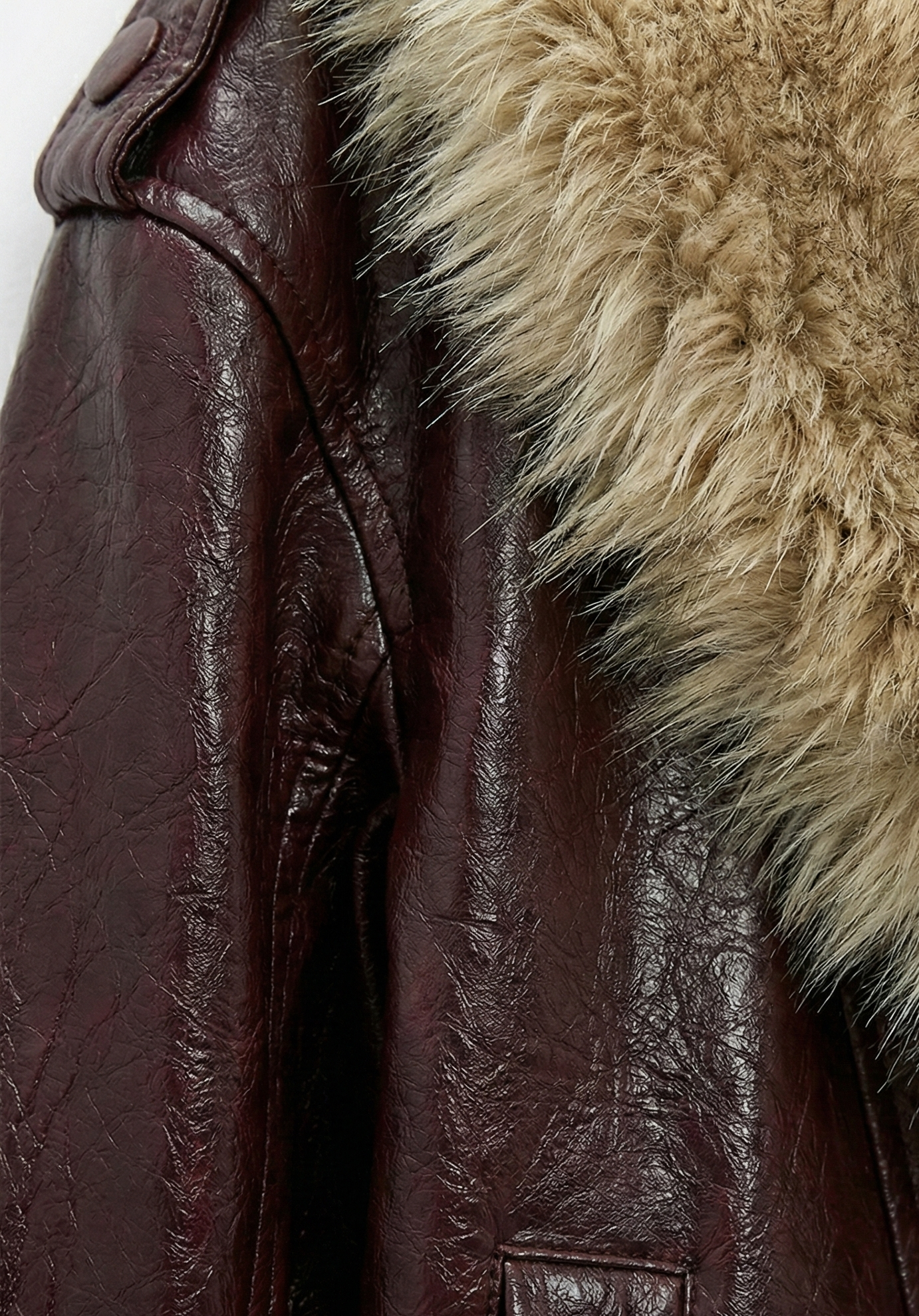 BLOUSON DOUBLÉ À COL EN EFFET FOURRURE