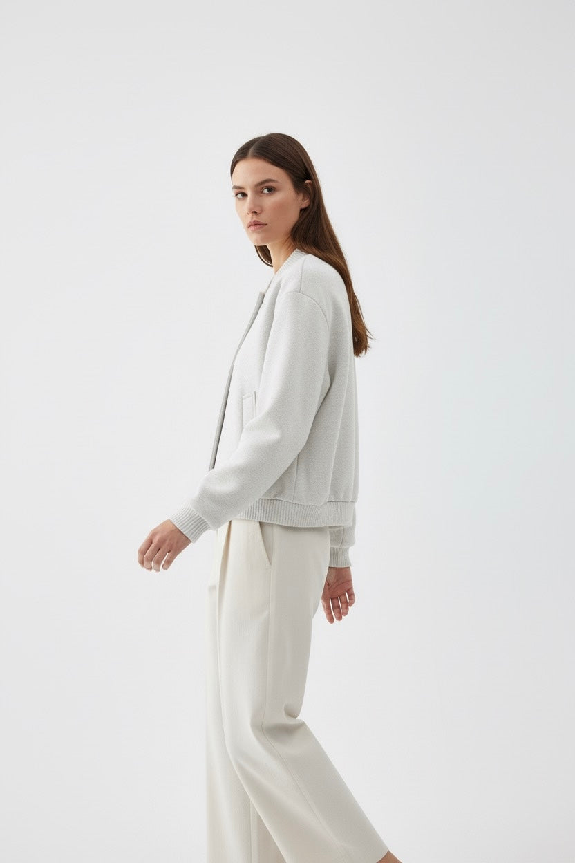 BLOUSON BOMBER COURT MINIMALISTE