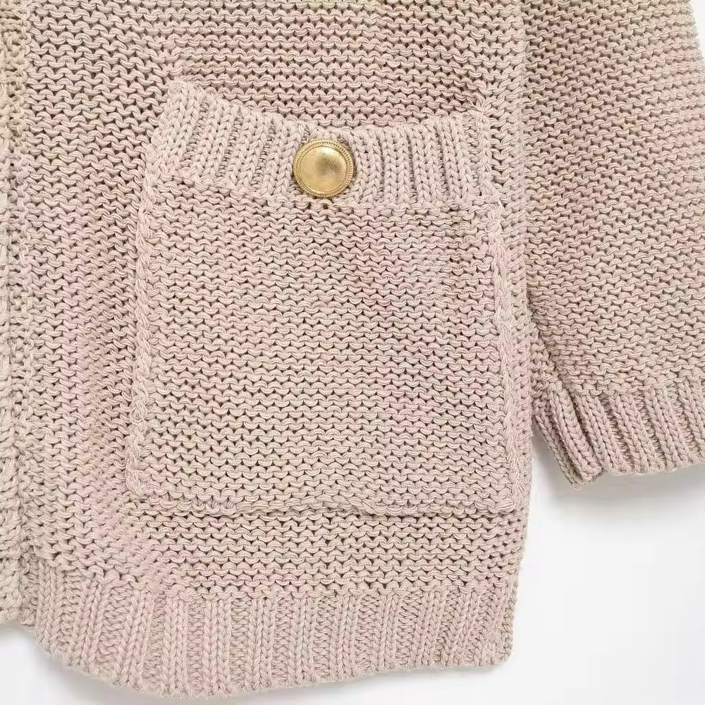 Cardigan en tricot canari • Femme