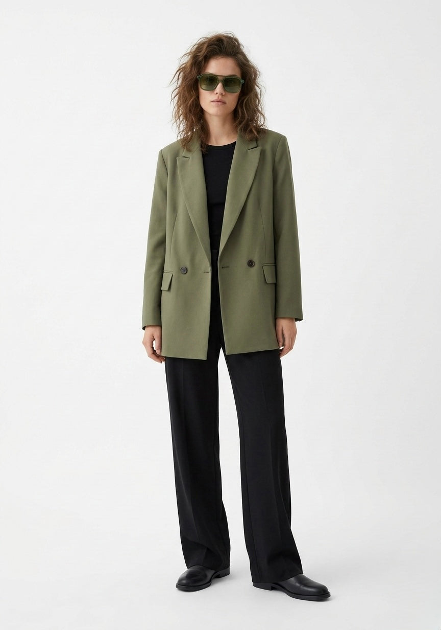 BLAZER LONG À DOUBLE BOUTONNAGE