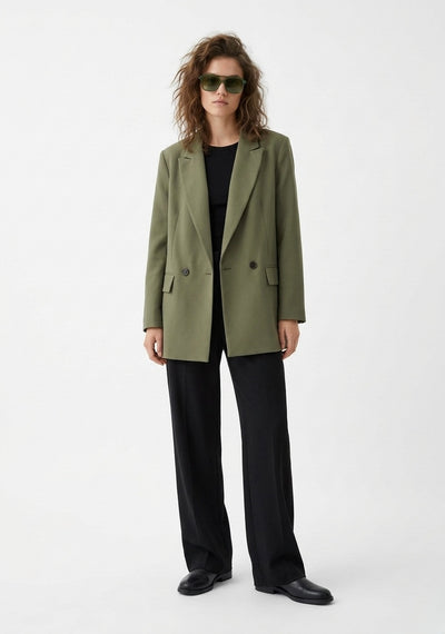 BLAZER LONG À DOUBLE BOUTONNAGE