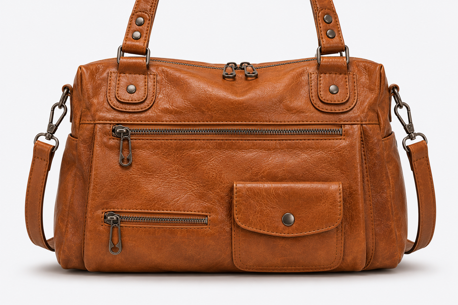 SAC À MAIN PORTÉ ÉPAULE MULTIPOCHES