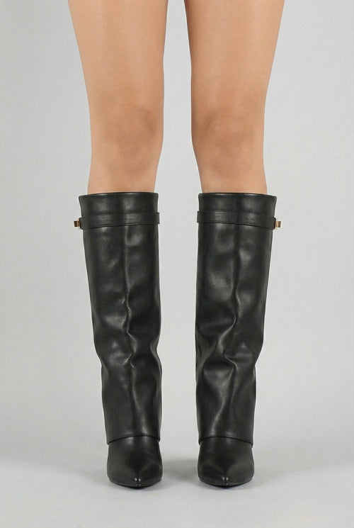 BOTTES HAUTES À TALON DROIT ESSENTIEL