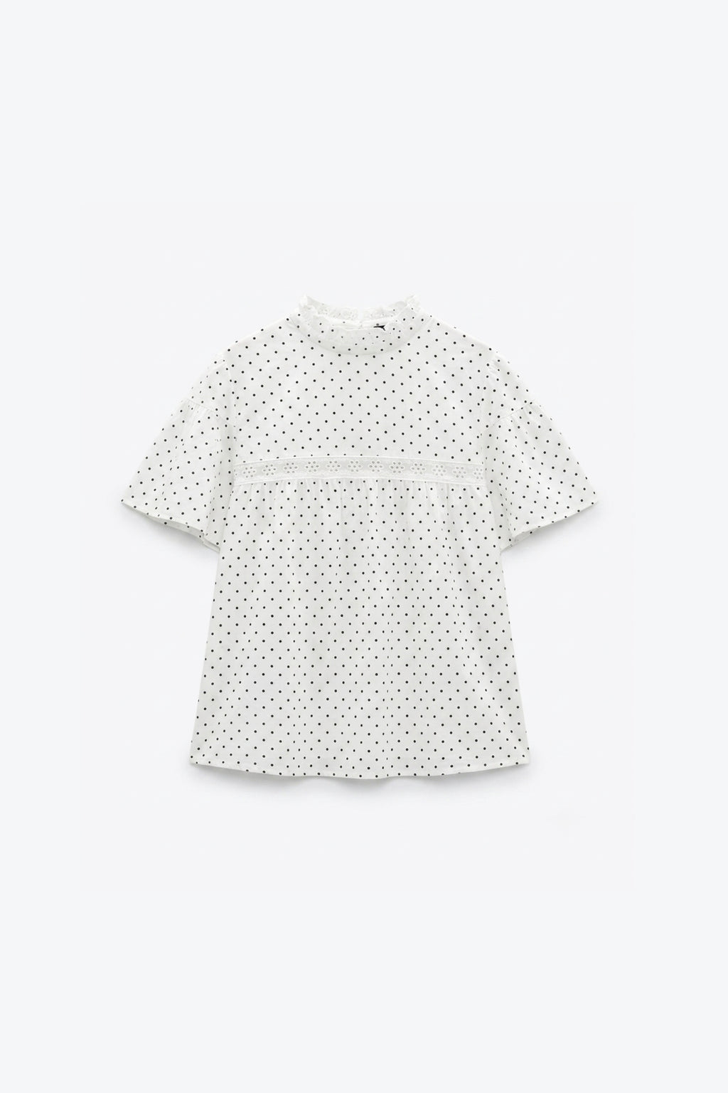 BLOUSE COURTE MANCHES BOUFFANTES