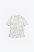 BLOUSE COURTE MANCHES BOUFFANTES