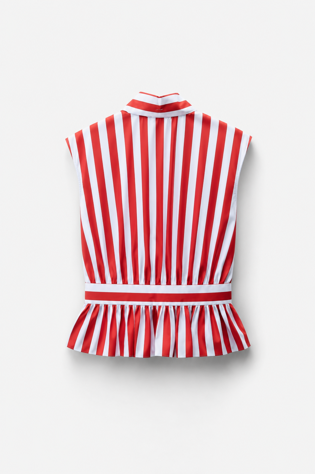 CHEMISE RAYÉE SANS MANCHES NŒUD