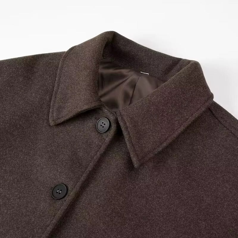 MANTEAU DROIT EFFET LAINE