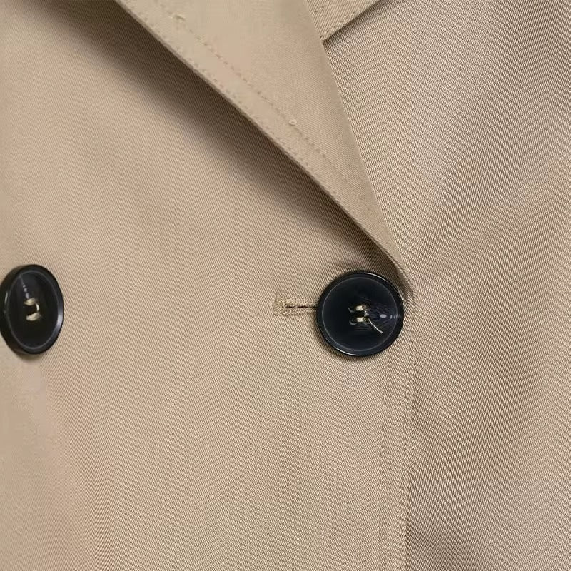 TRENCH COURT STRUCTURÉ À DOUBLE BOUTONNAGE