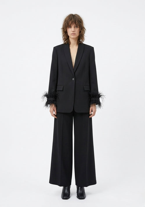 BLAZER LONG AVEC DÉTAILS PLUMES