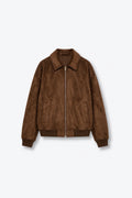 RIB-KNIT ZIP JACKET