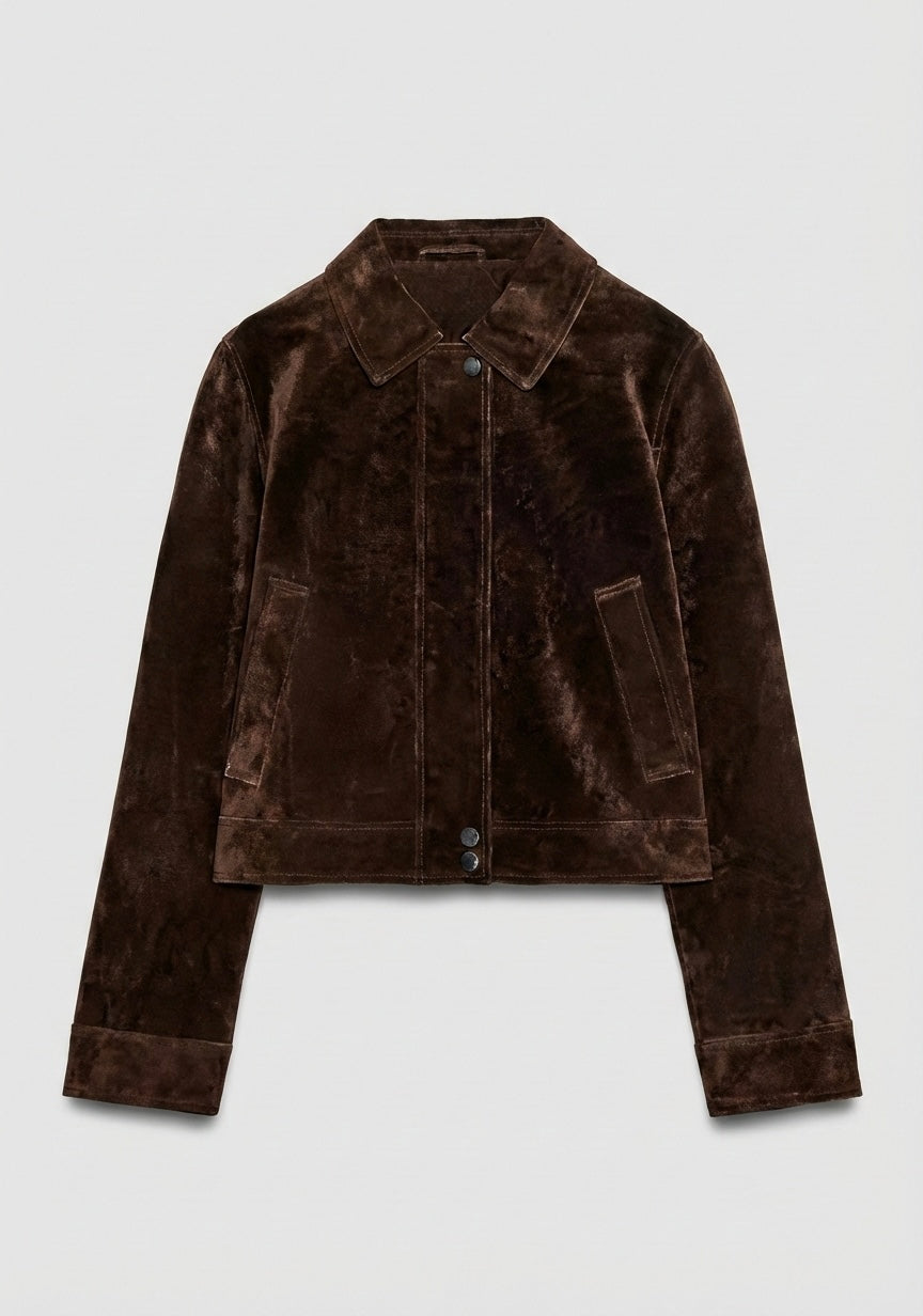 VESTE COURTE À BOUTON-PRESSION