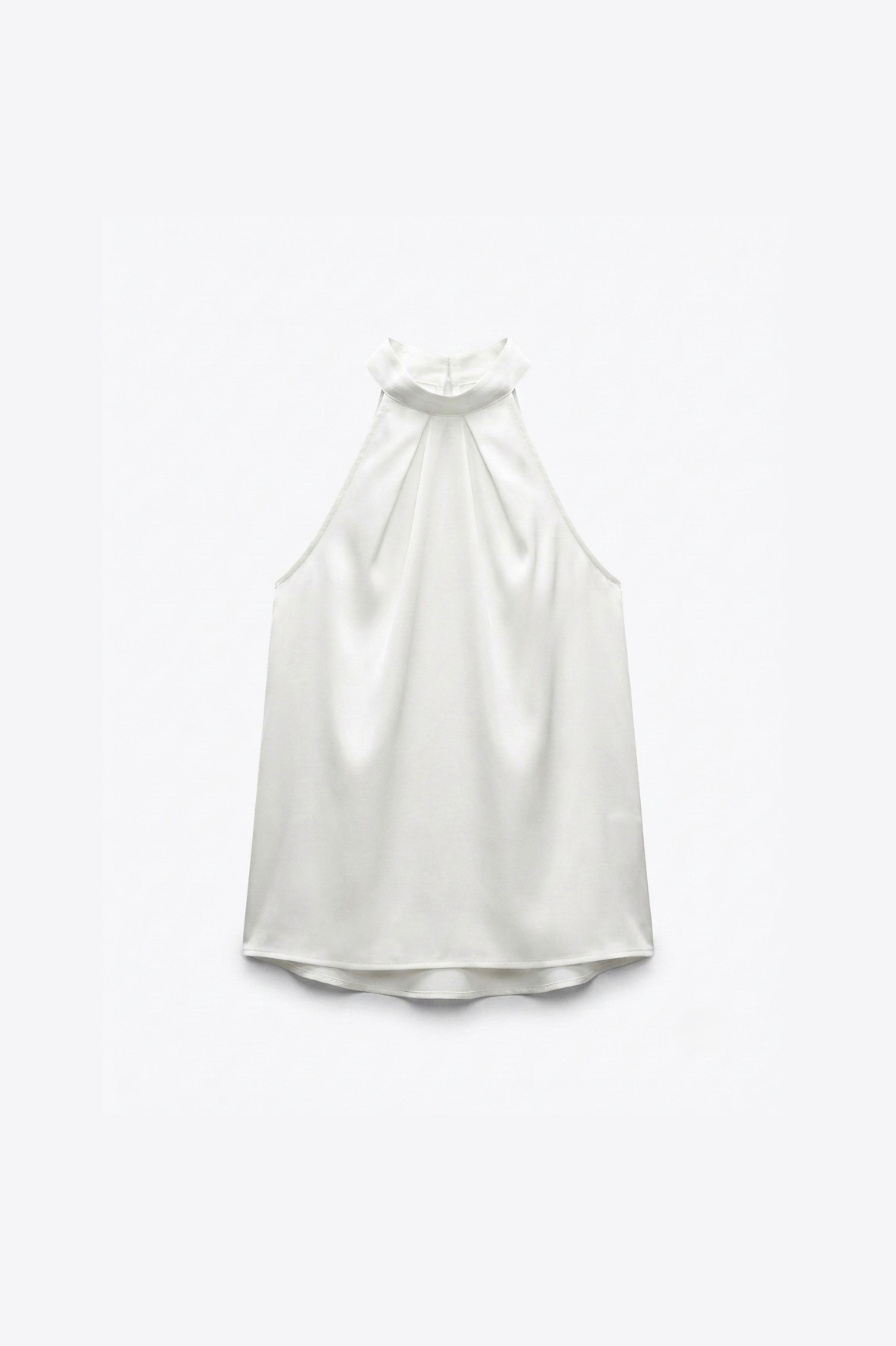 TOP SANS MANCHES COL HALTER