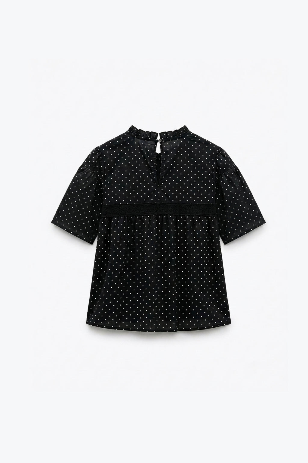 BLOUSE COURTE À MOTIF POIS