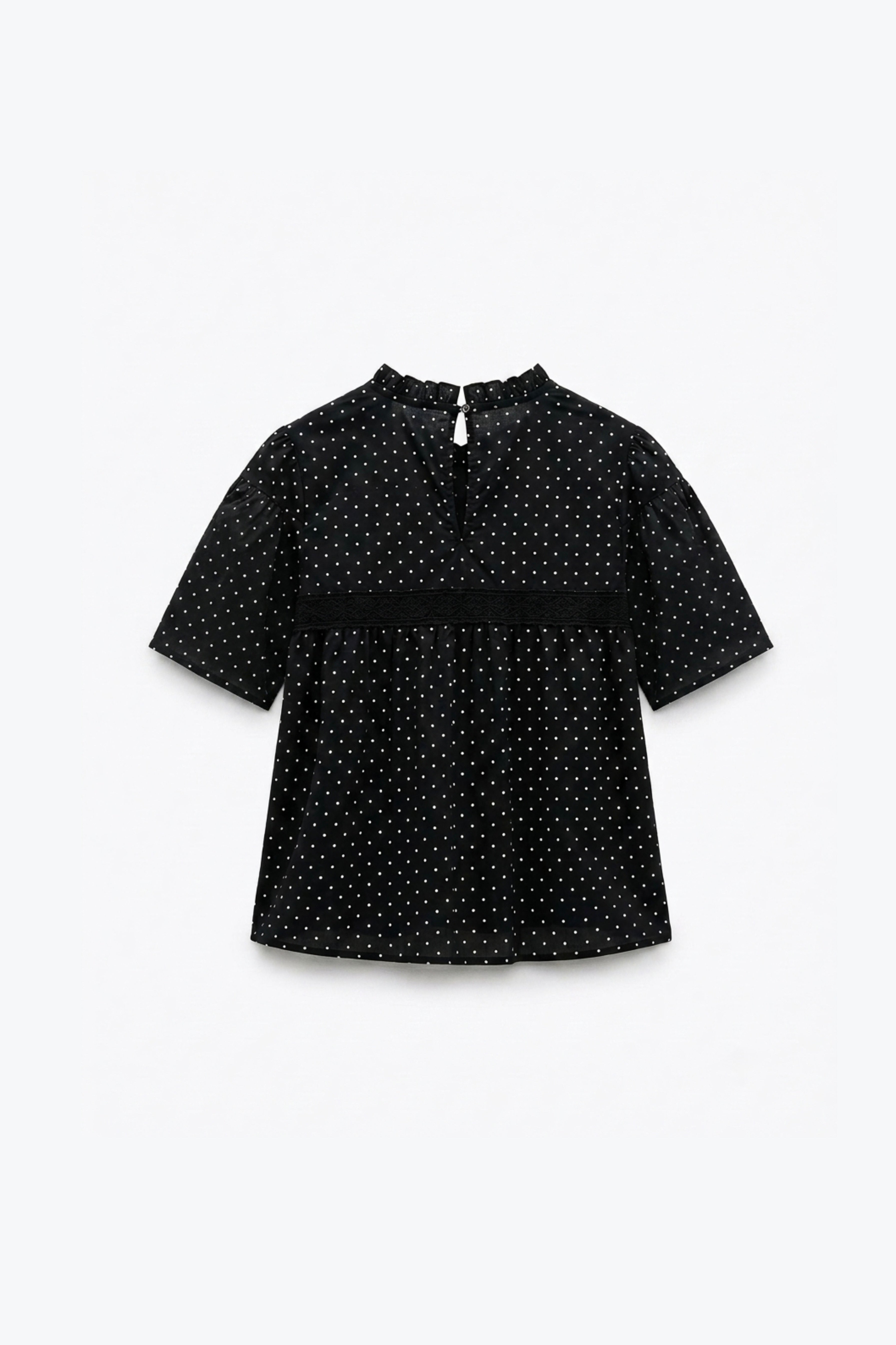 BLOUSE COURTE À MOTIF POIS