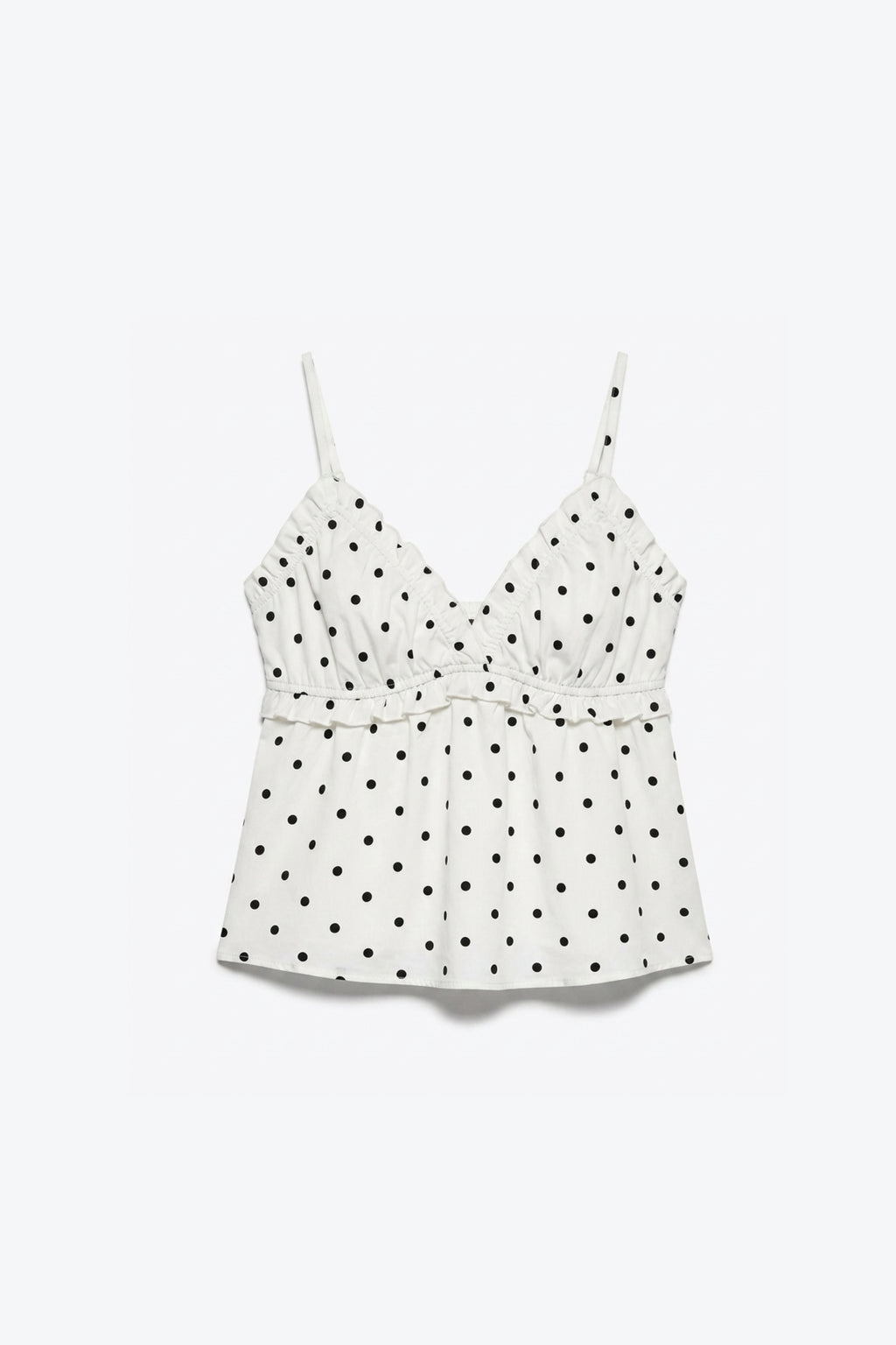 TOP PÉPLUM À POIS