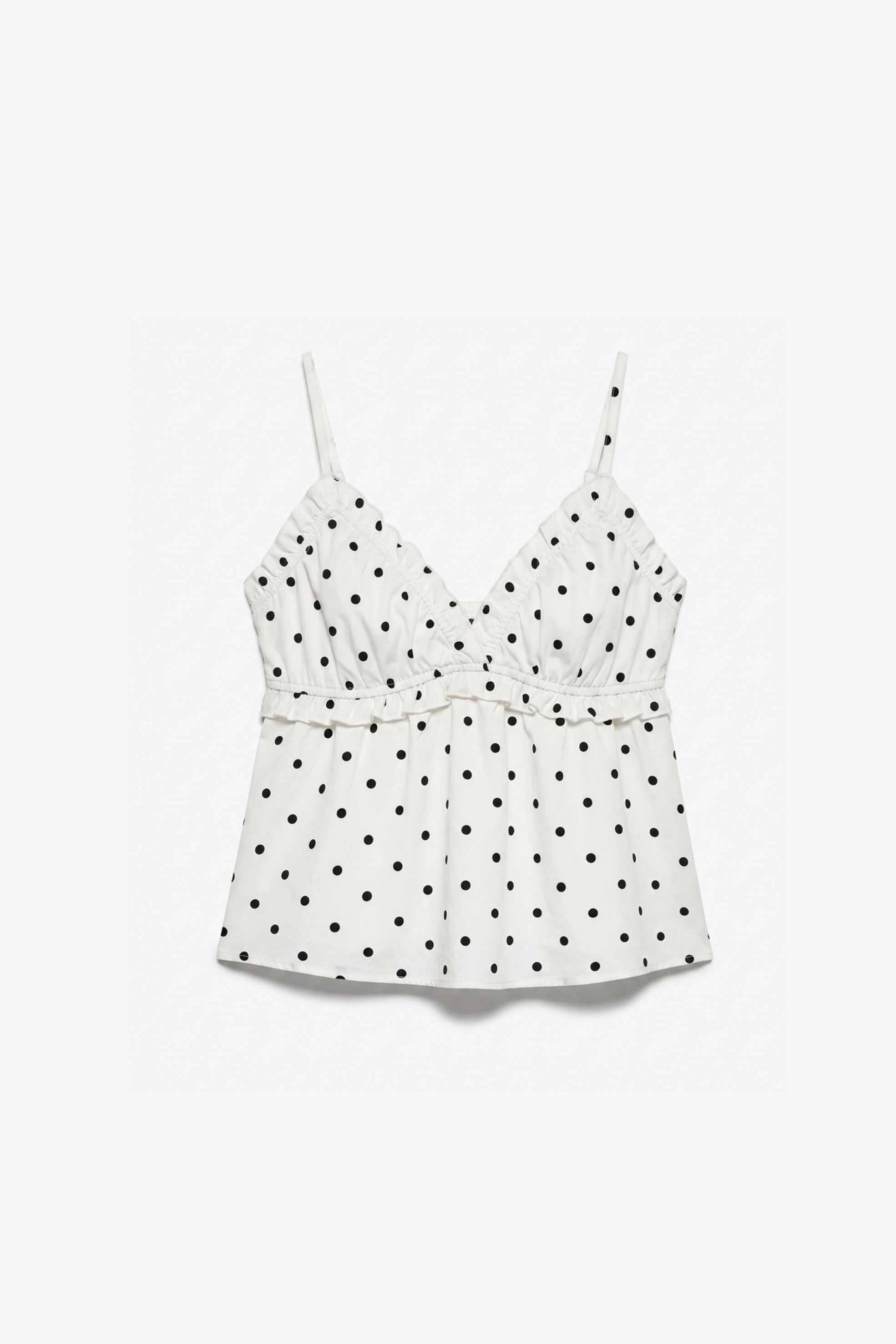 TOP PÉPLUM À POIS