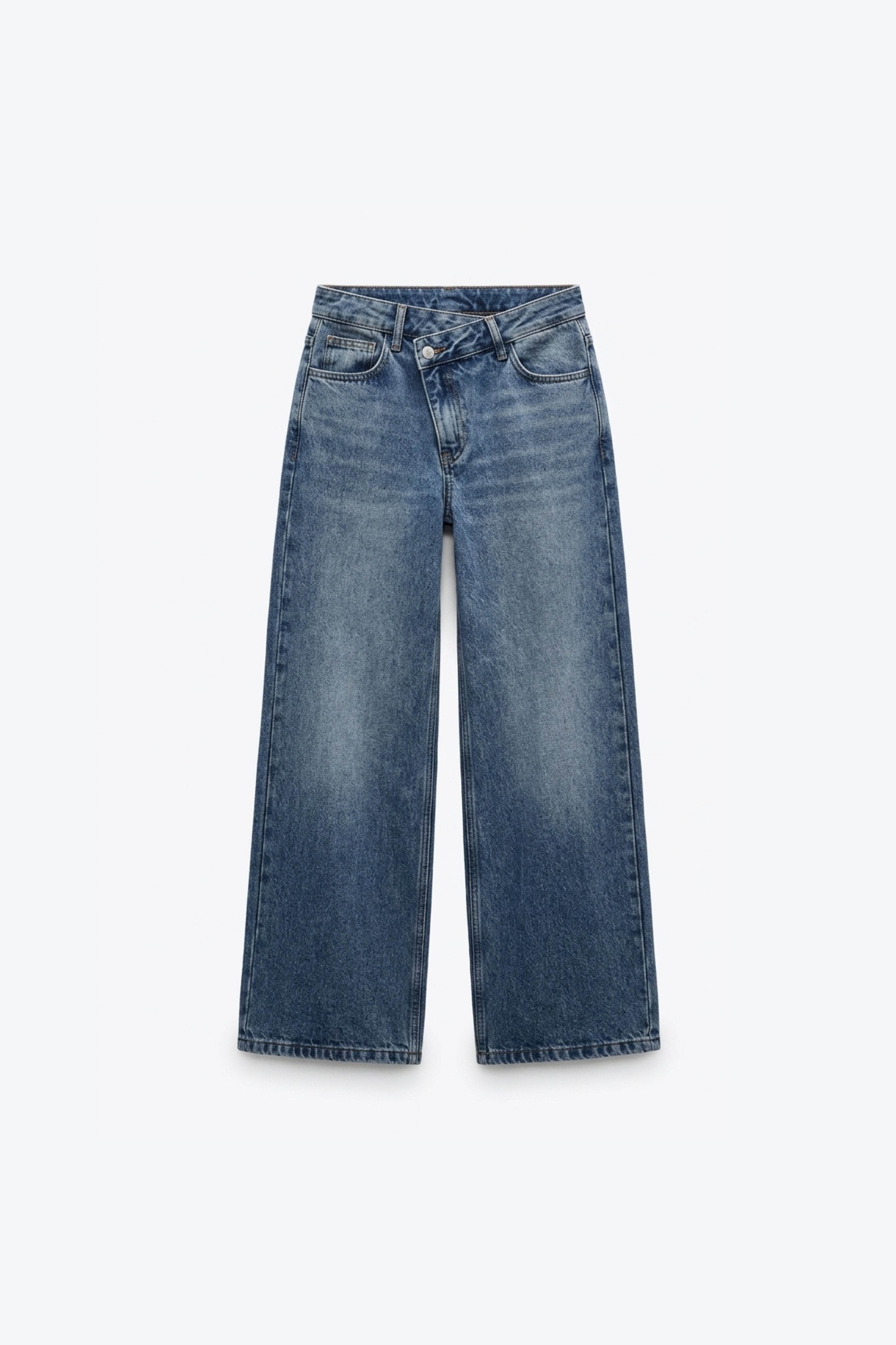 JEANS À FERMETURE ASYMÉTRIQUE
