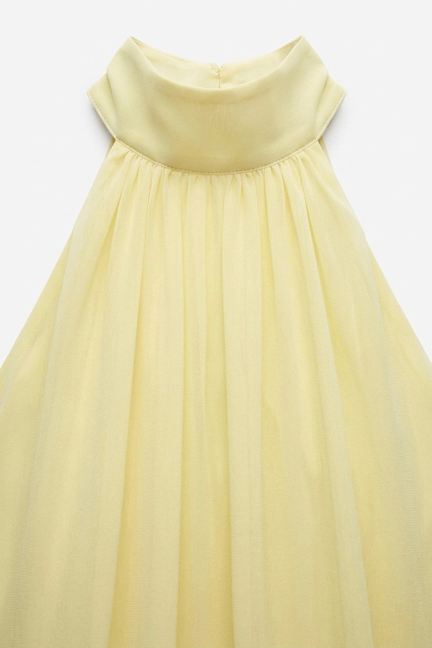 ROBE COURTE À VOLANTS SUPERPOSÉS