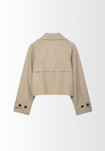 TRENCH-COAT CROISÉE À ÉPAULETTES