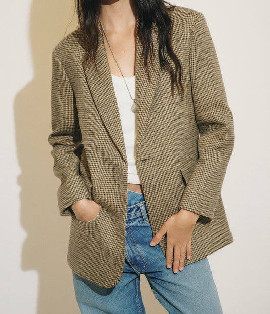 Checked blazer • Women