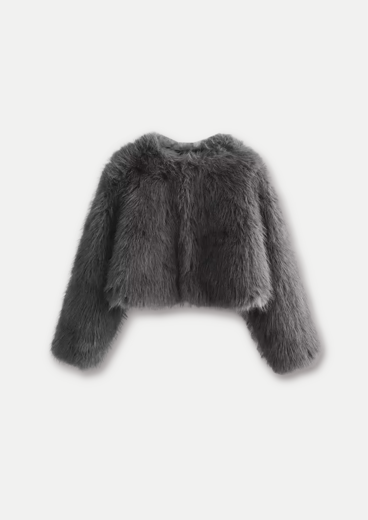 VESTE COURTE EN FAUSSE FOURRURE DOUCE