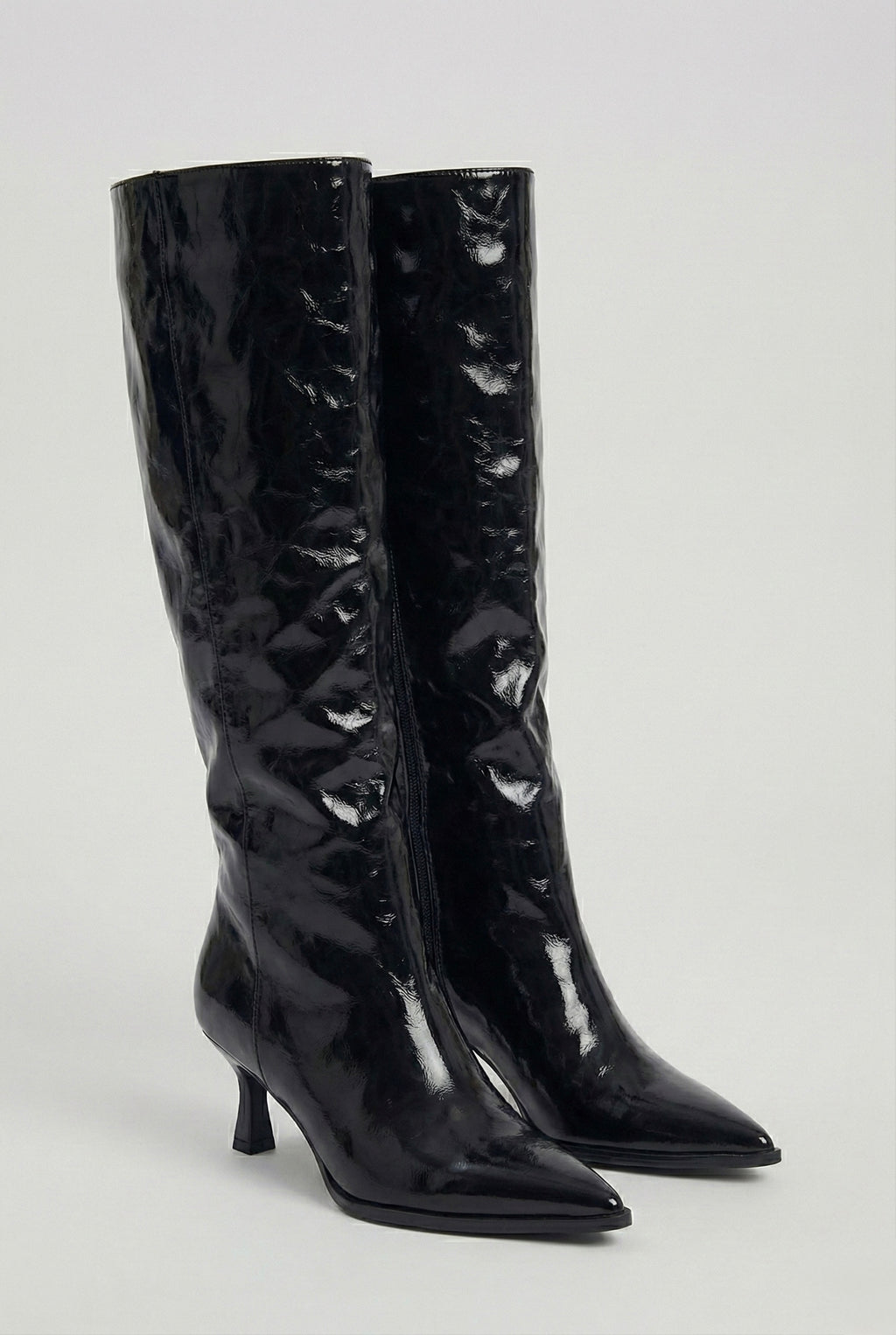 BOTTES HAUTES À TALON FIN BRILLANT