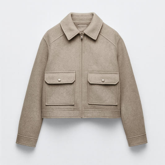 VESTE COURTE SOFT ZIP-UP