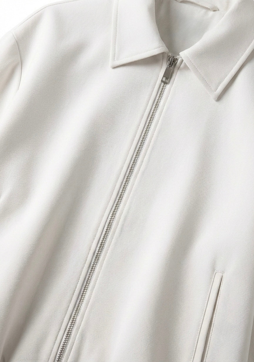 BLOUSON ZIPPÉ À COL CHEMISE