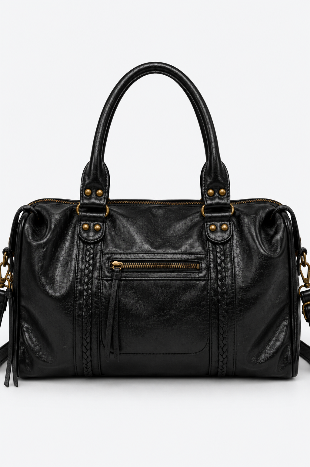 SAC À MAIN CABAS CUIR PU TRESSÉ