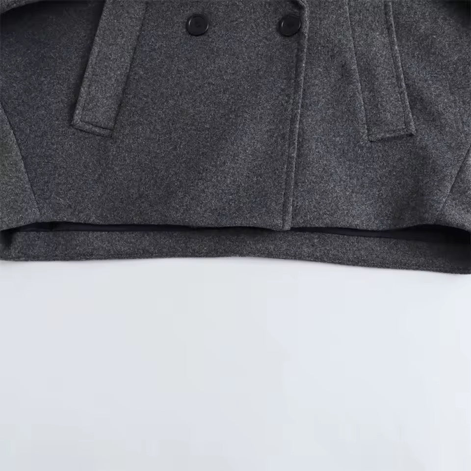 MANTEAU OVERSIZE À COL DRAPÉ