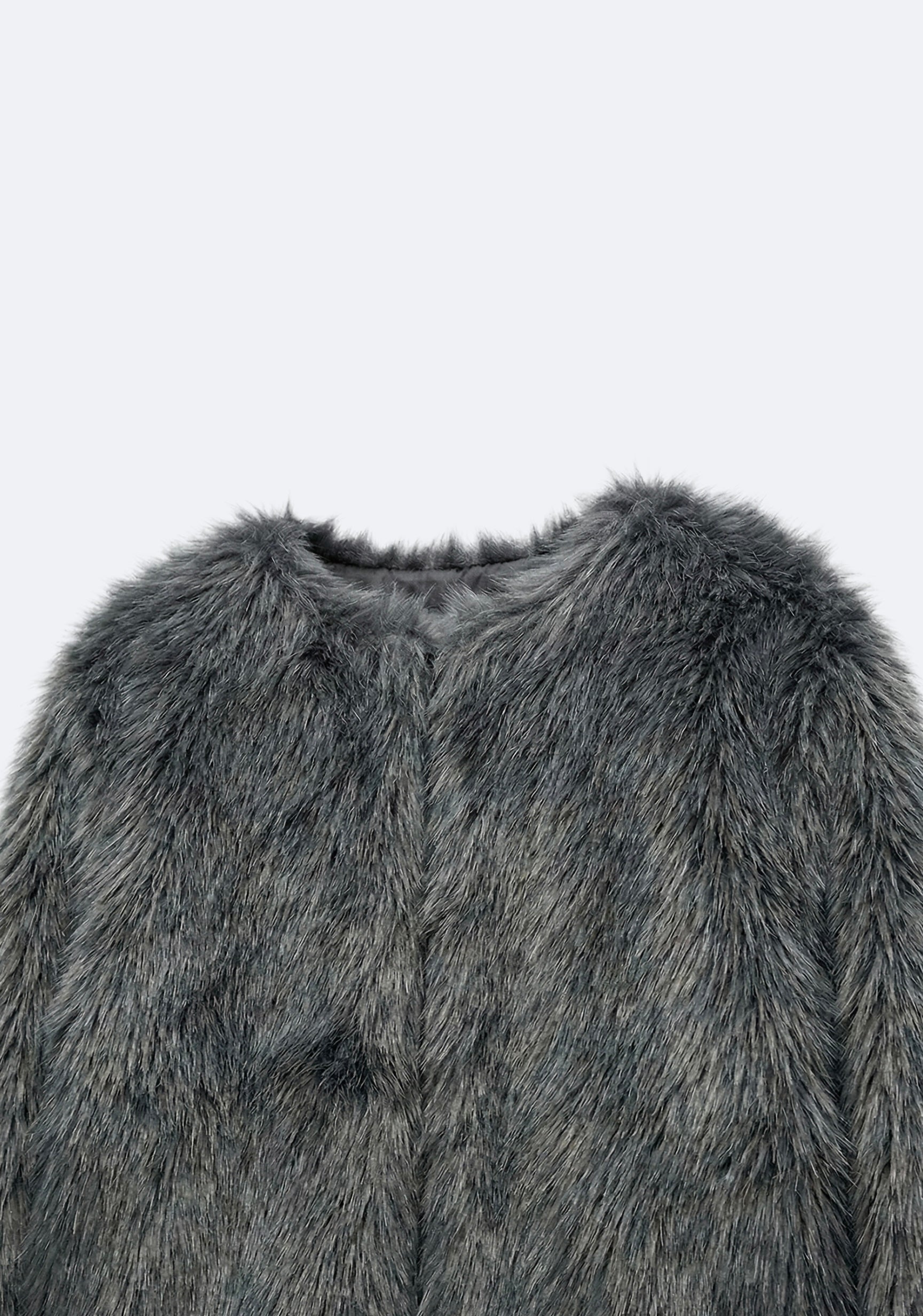 VESTE TEXTURÉE EFFET FOURRURE