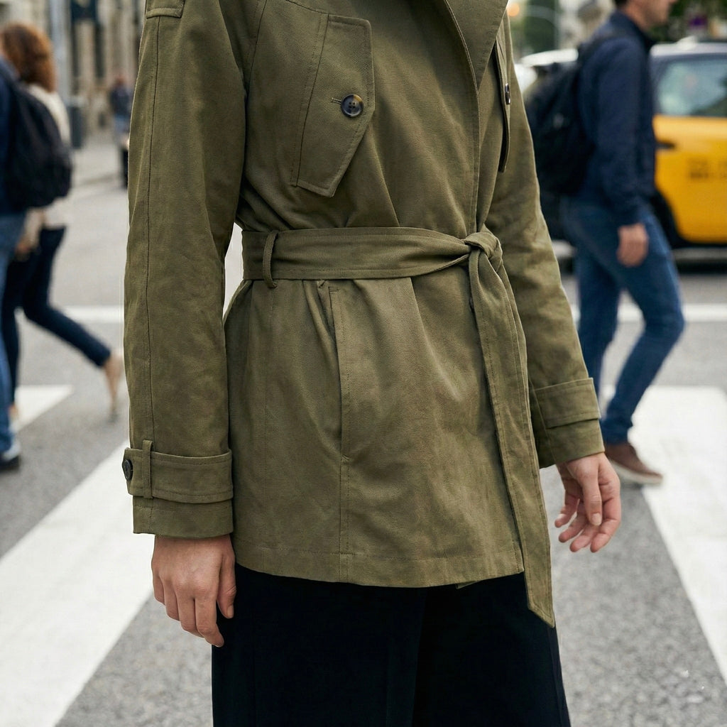 VESTE STRUCTURÉE À COL MONTANT
