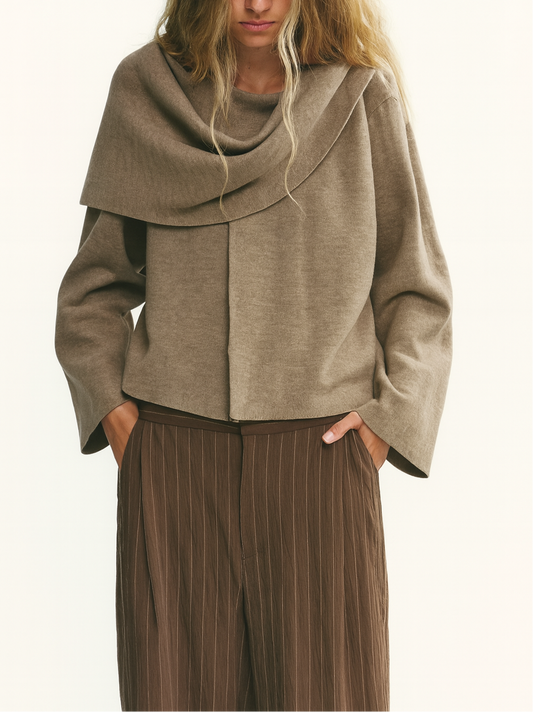 Giacca con collo a sciarpa • Donna