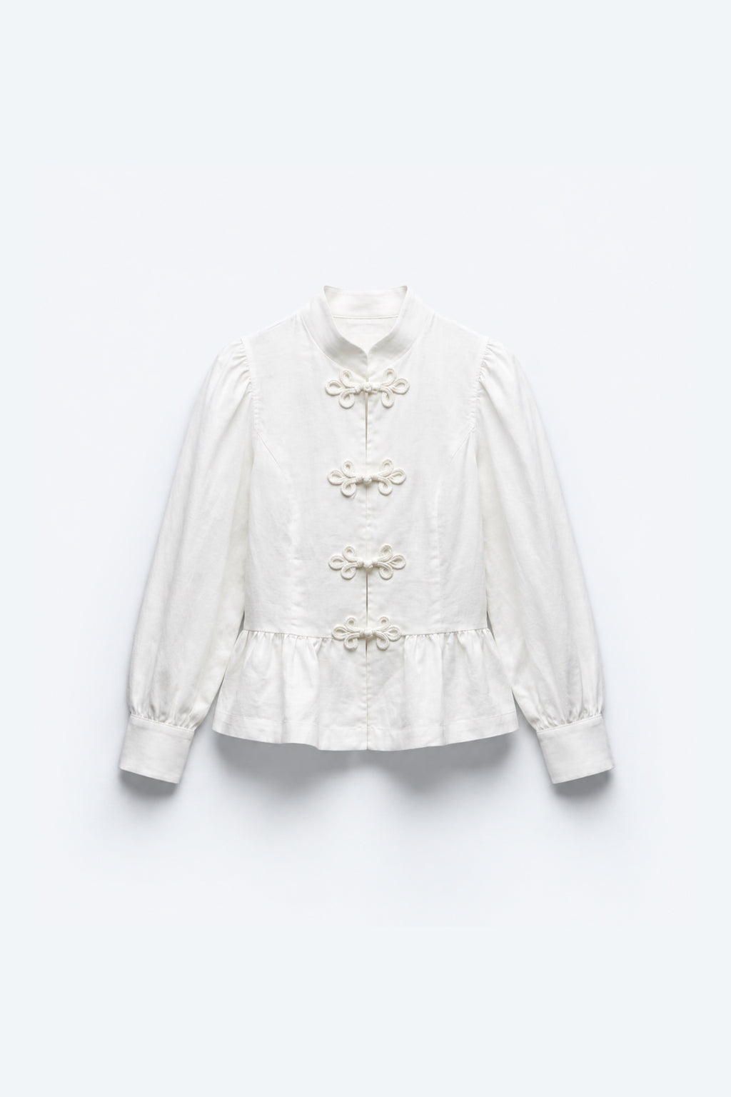BLOUSE À COL OFFICIER ET PASSAMANTERIE