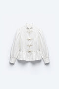 BLOUSE À COL OFFICIER ET PASSAMANTERIE