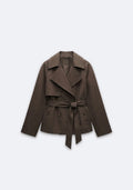 VESTE CROISÉE À CEINTURE STRUCTURÉE