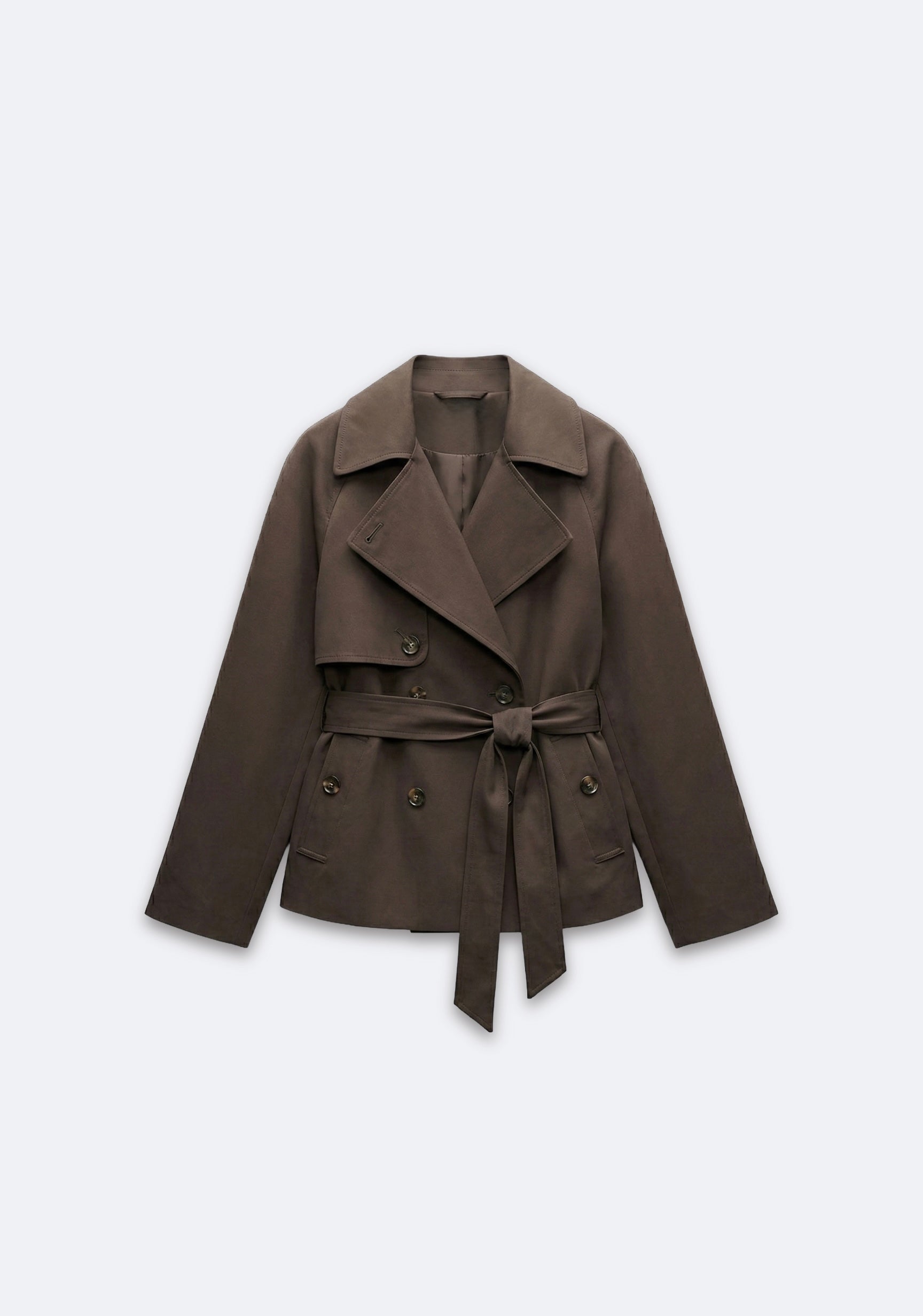 VESTE CROISÉE À CEINTURE STRUCTURÉE