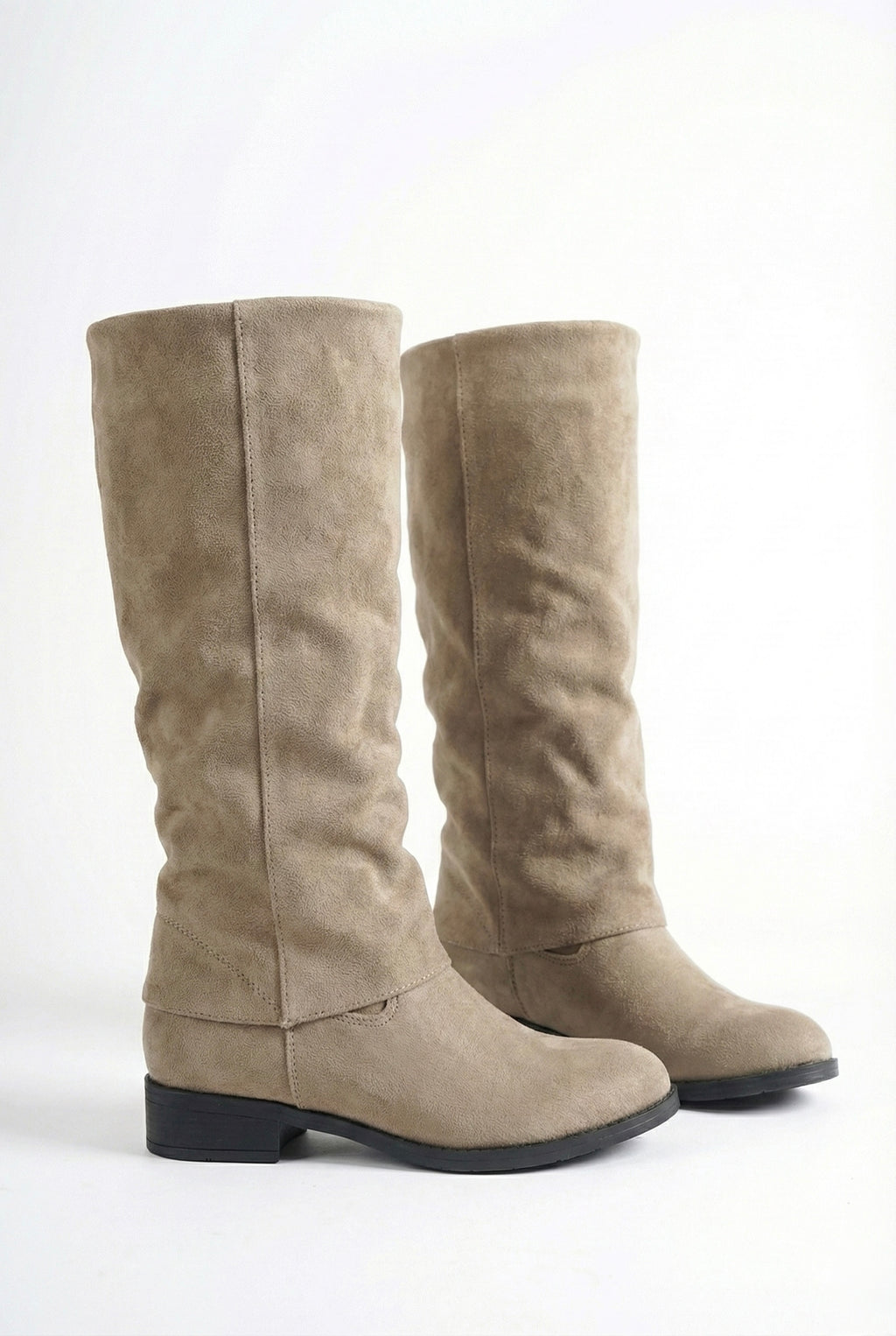 BOTTES HAUTES À TALON BAS SOUPLE