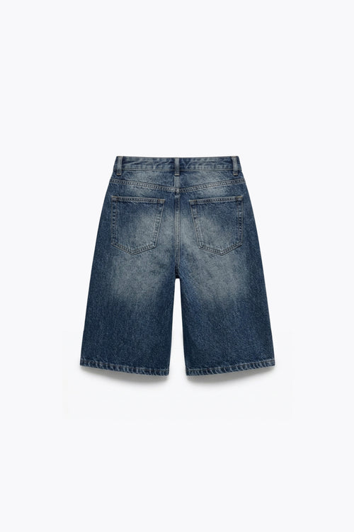 BERMUDA DENIM DÉLAVÉ