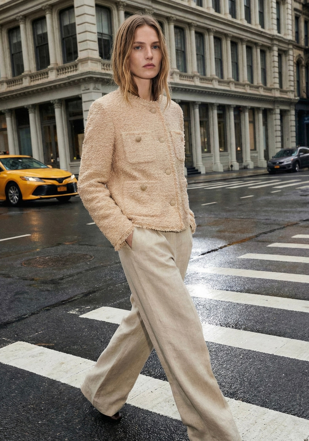 Giacca con cuciture abbottonate • Donna