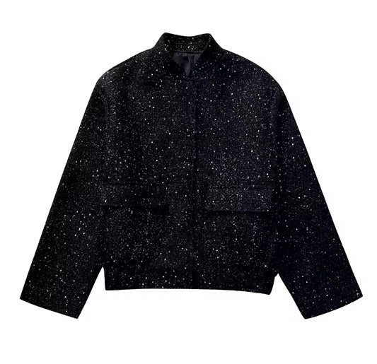 Veste à paillettes brillantes - Femme