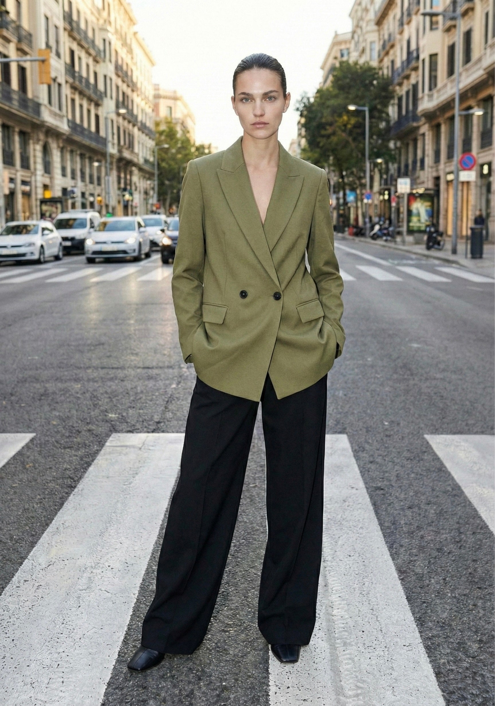 VESTE TAILLEUR STRUCTURÉE CROISÉE