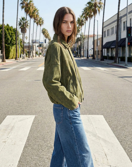 BLOUSON AMPLE EFFET DAIM