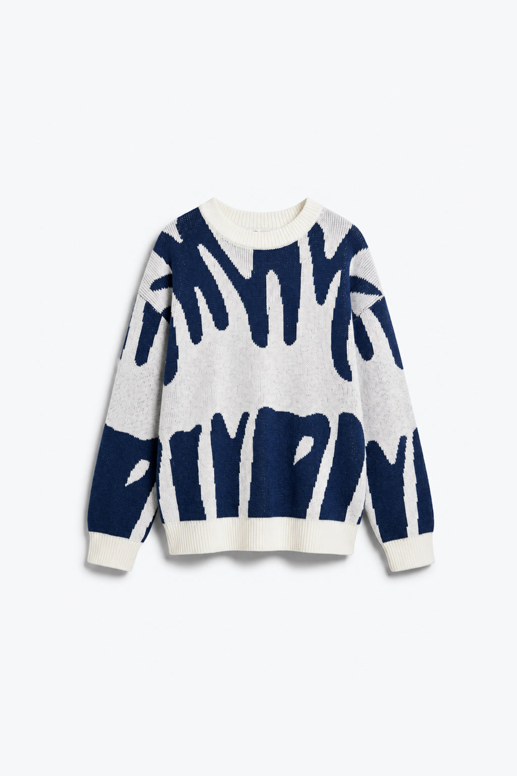 PULLOVER EN MAILLE JACQUARD À EMMANCHURES TOMBANTES