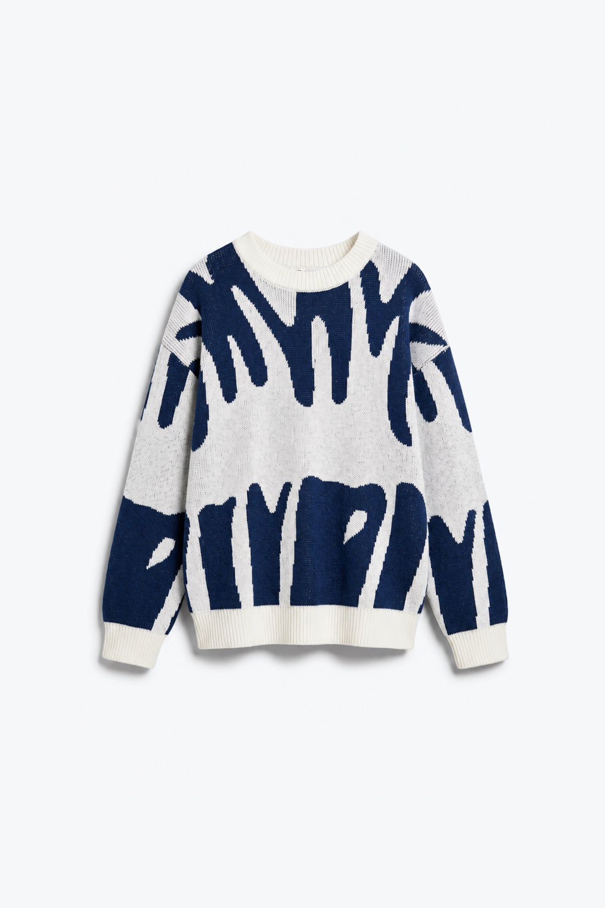 PULLOVER EN MAILLE JACQUARD À EMMANCHURES TOMBANTES