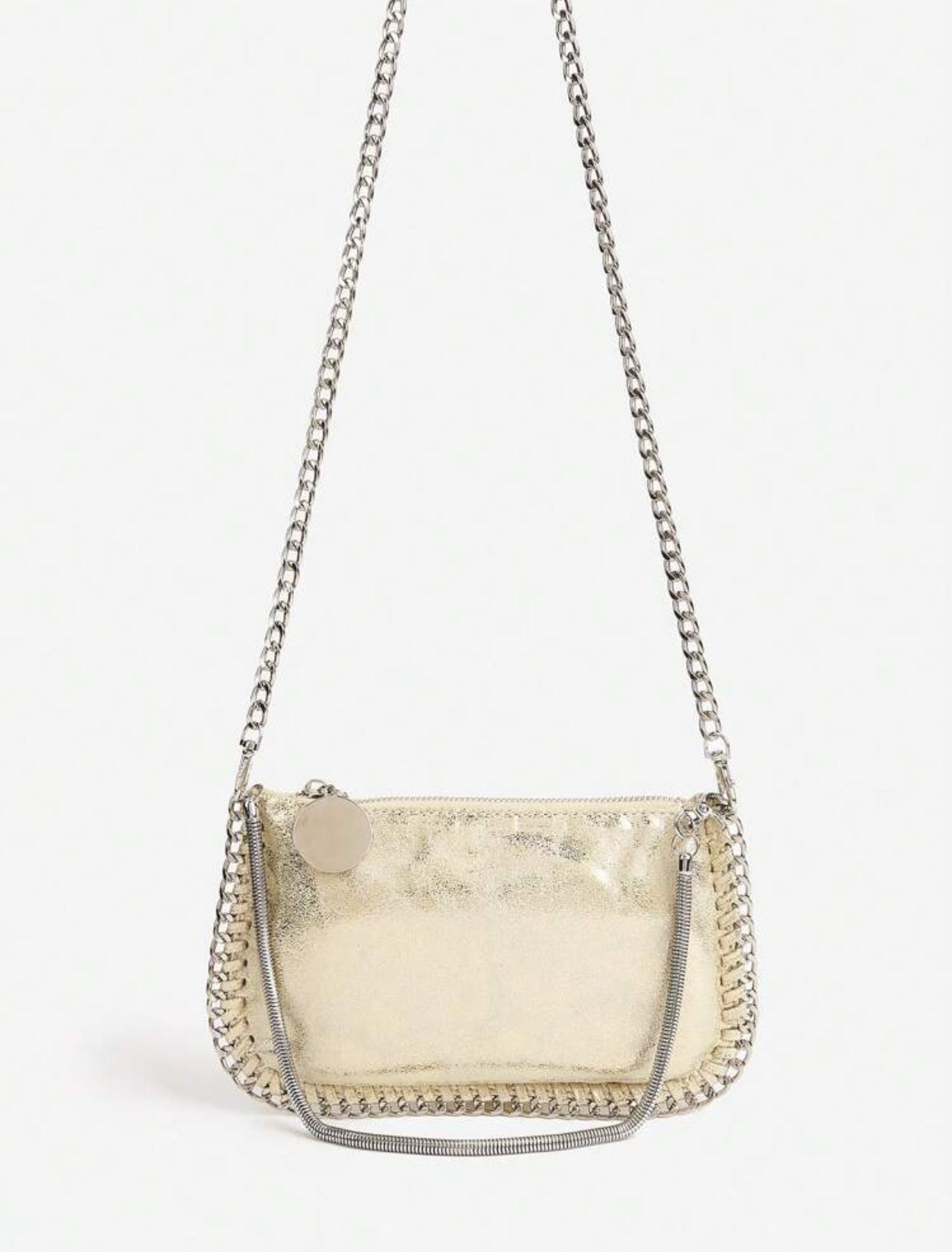 POCHETTE MÉTALLIQUE EN CUIR PU