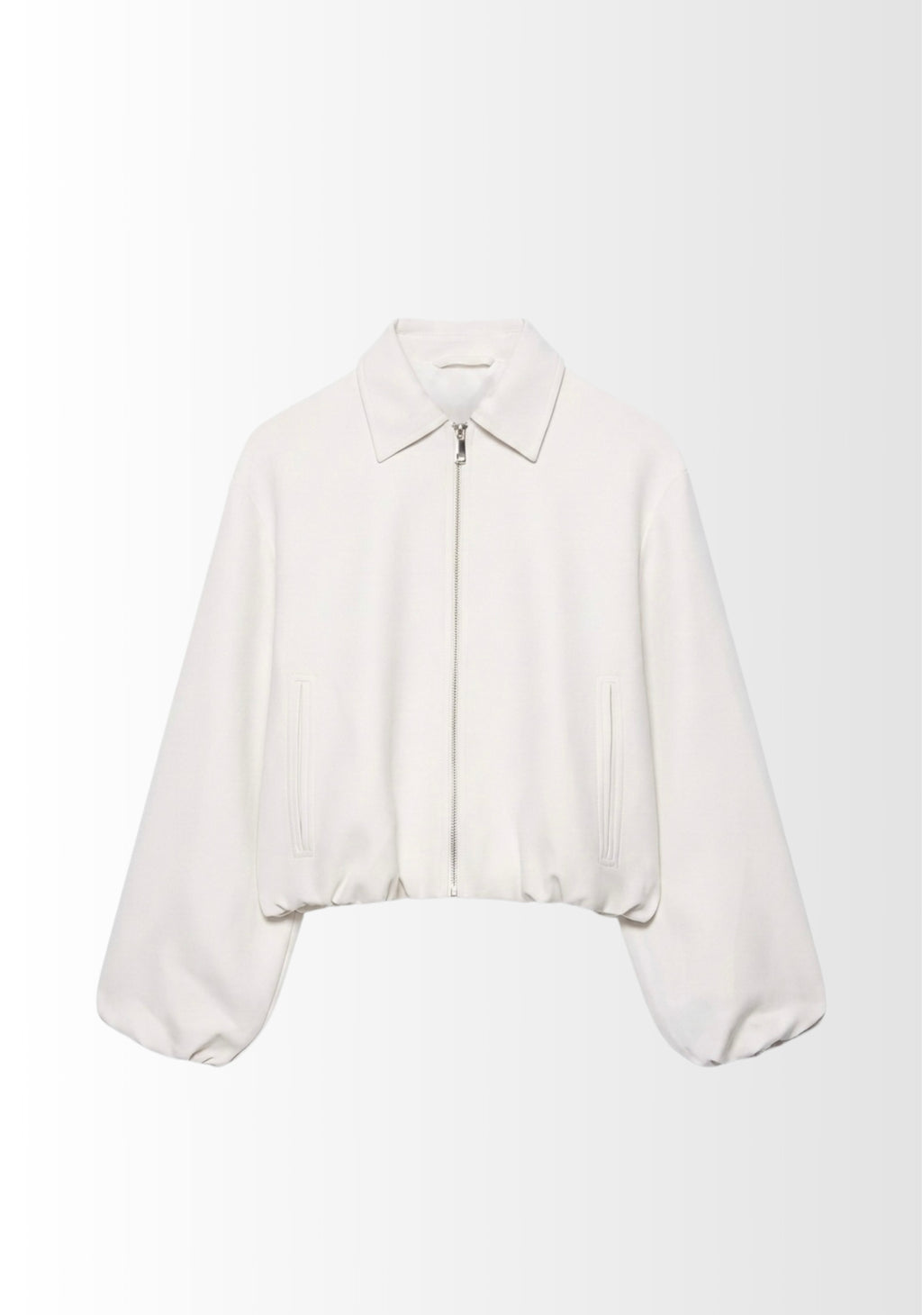 BLOUSON ZIPPÉ À COL CHEMISE